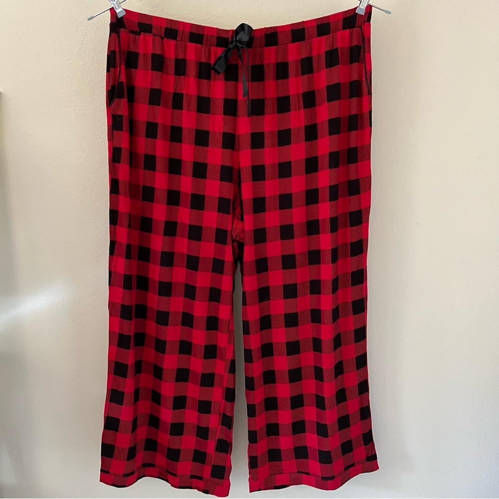 C EST 1946 men’s Red and Black soft micro fleece pajama pants two pocket size 3X